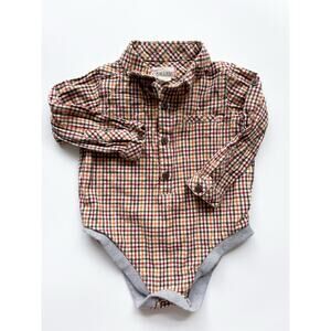 Baby Boy's Me & Henry Woven Flannel Long Sleeve One Piece Size 18-24 Months